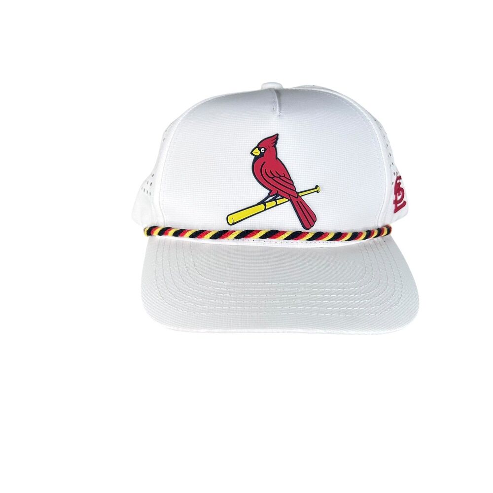 St Louis Cardinals Hat Cap Snap Back Mens One Size White MLB Baseball Bayer